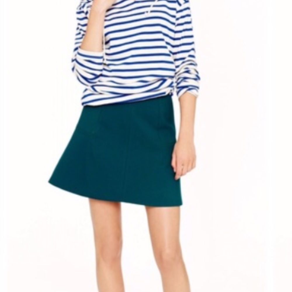 J. Crew fluted double crepe skirt